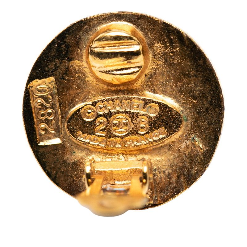 Chanel Vintage CC Logo Gold Plated Earrings — view 3