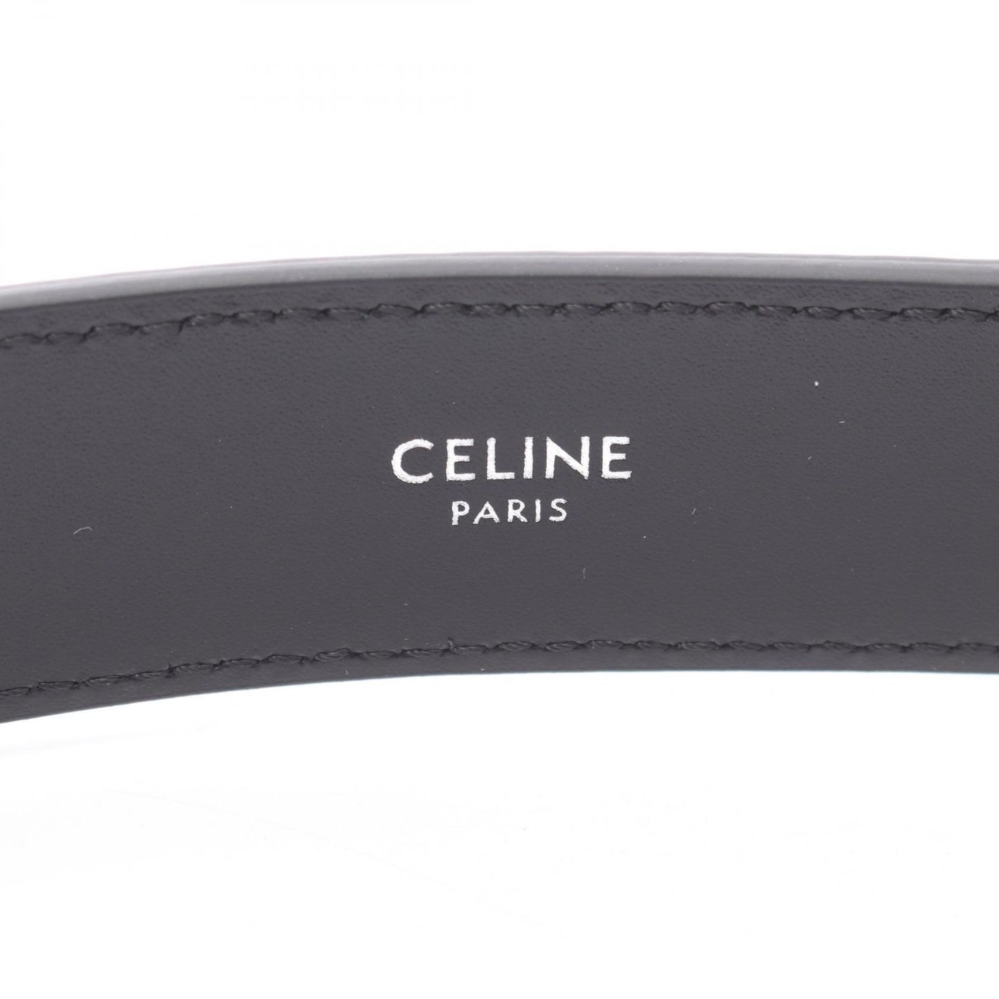 Celine Belt Triomphe Large Black Leather — view 4