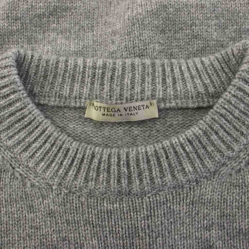 Bottega Veneta Knit Sweater Long Sleeve Cashmere 44 Gray — view 3