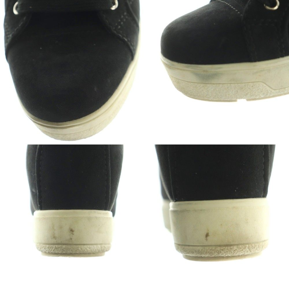 Prada Sport High-Top Sneakers Shoes Thick Sole Suede Black 35.5 — view 8