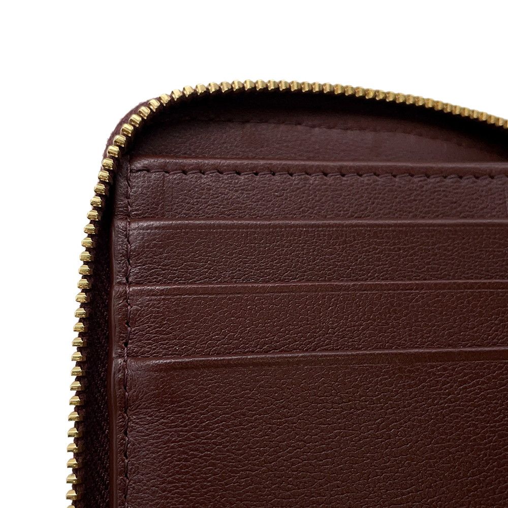 Chanel Bifold Wallet CC Logo Round Zip Compact Grain Gotoskin — view 9