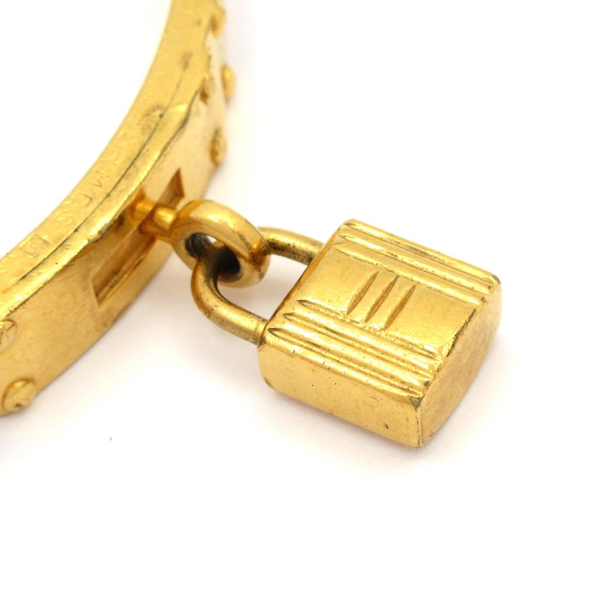 Hermes Bangle Kelly Leather Gold Brown — view 5