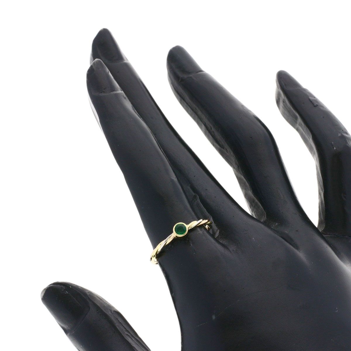 Cartier Twist Emerald 51 Ring 18K Yellow Gold White Pink — view 9