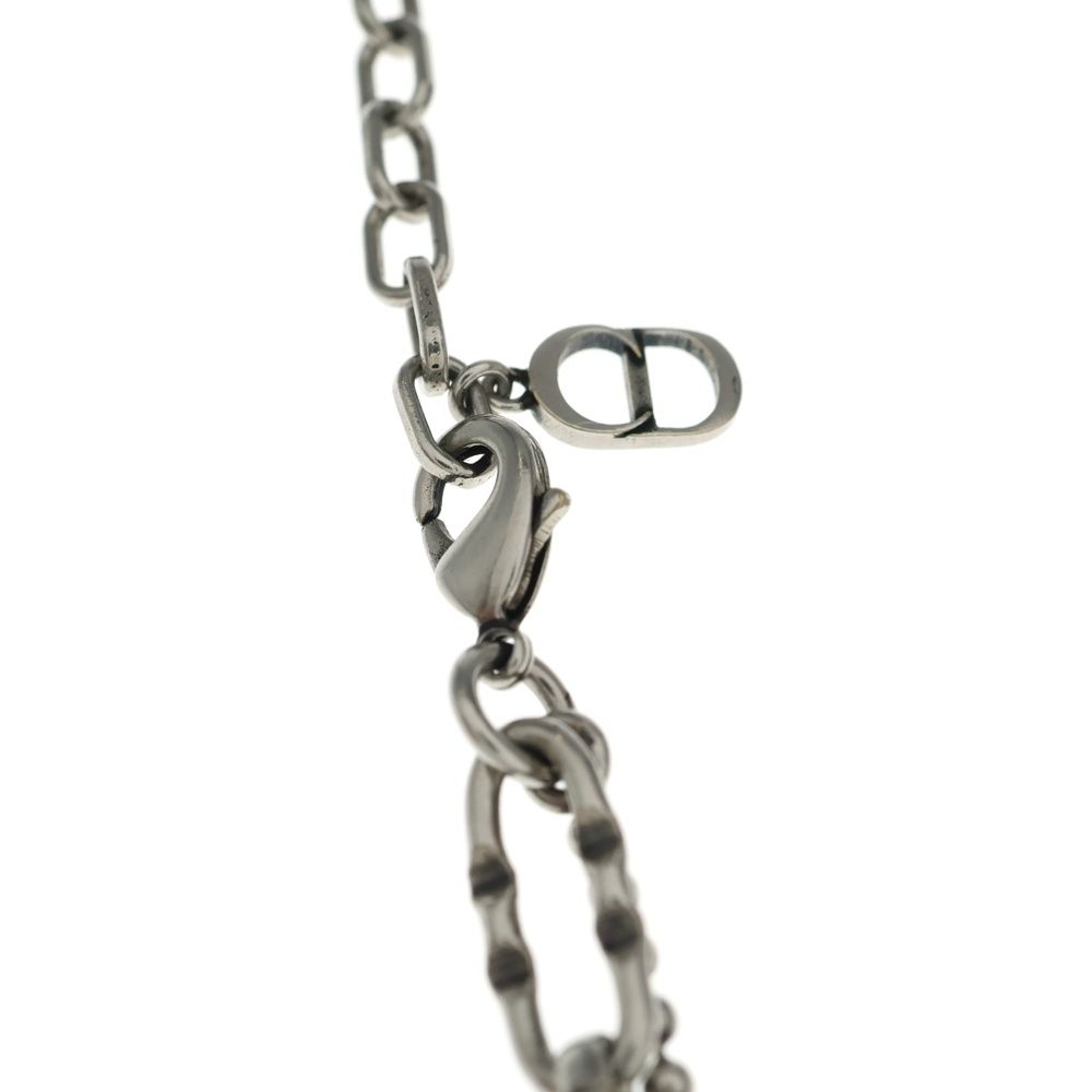 Dior Bracelet Buckle Chain Link Monogram CD Silver — view 6