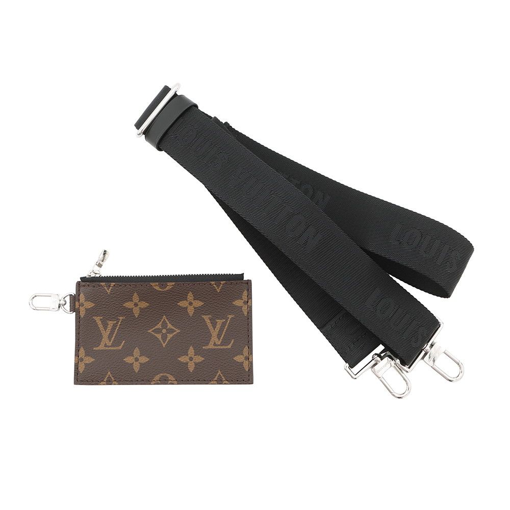 Louis Vuitton Shoulder Bag Monogram Macassar Gaston Wearable Wallet Brown Noir Black — view 6