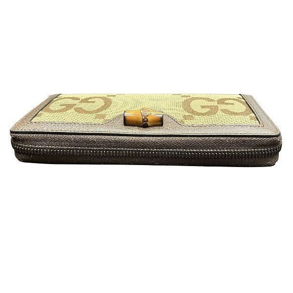 Gucci GG Campus Bamboo Zip Around Wallet
