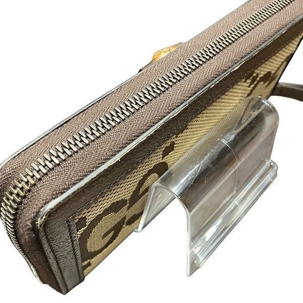 Gucci GG Campus Bamboo Zip Around Wallet