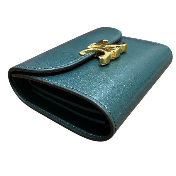 Celine Triomphe Small Flap Compact Wallet Trifold