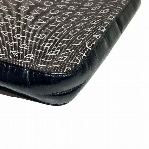 Bvlgari Logo Canvas Mini Shoulder Bag Black White