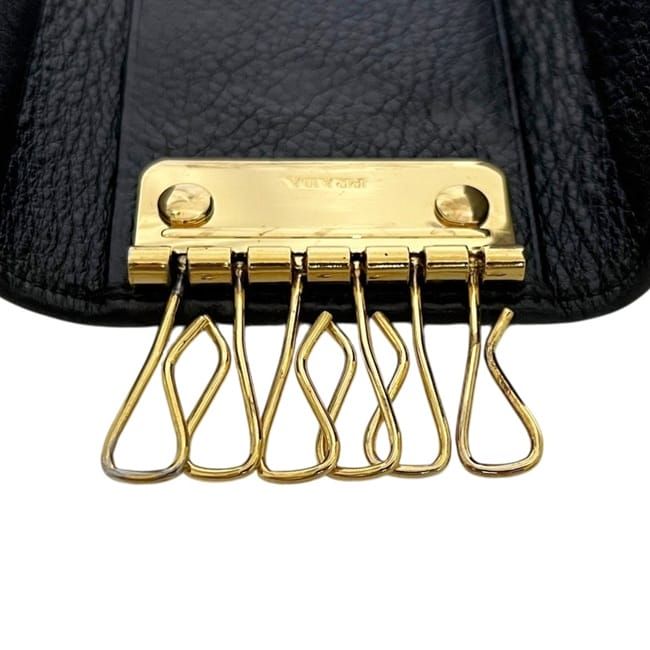 Prada 6 Key Case Black Nero Leather Holder — view 9