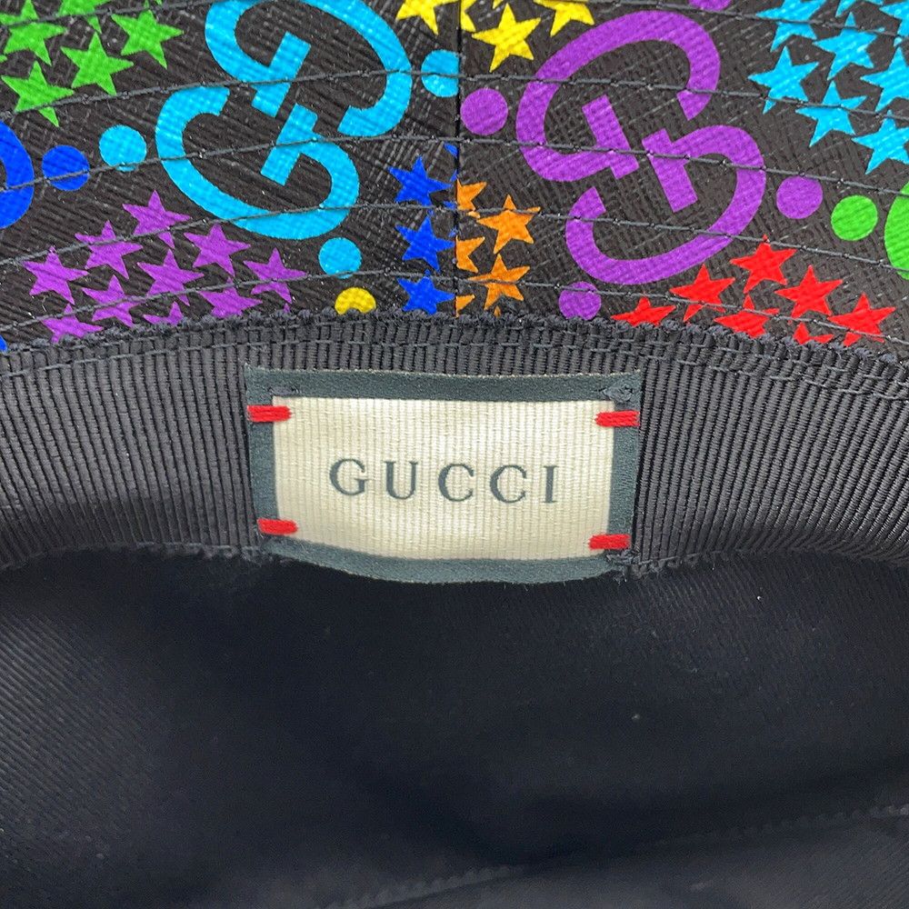 Gucci Hat GG Psychedelic Fedora L Black Multicolor — view 9