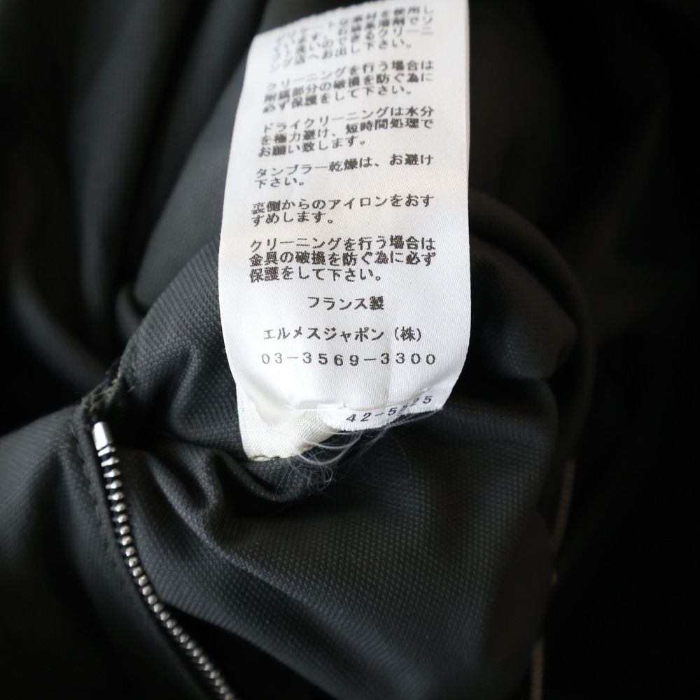 Hermes Multi Pocket Hooded Zip Up Long Jacket Coat Gray — view 8
