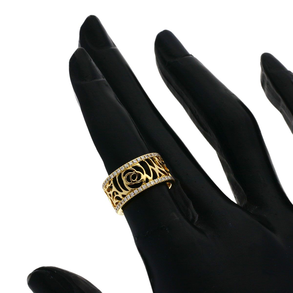 Chanel Camellia Diamond 46 Ring 18K Yellow Gold — view 7