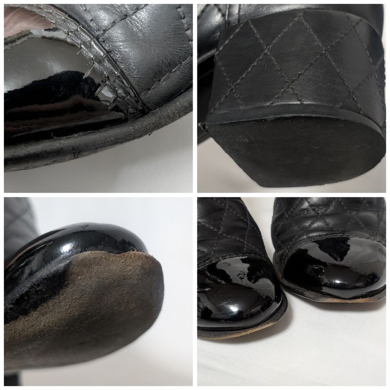 Chanel CC Logo Short Boots Quilted Black