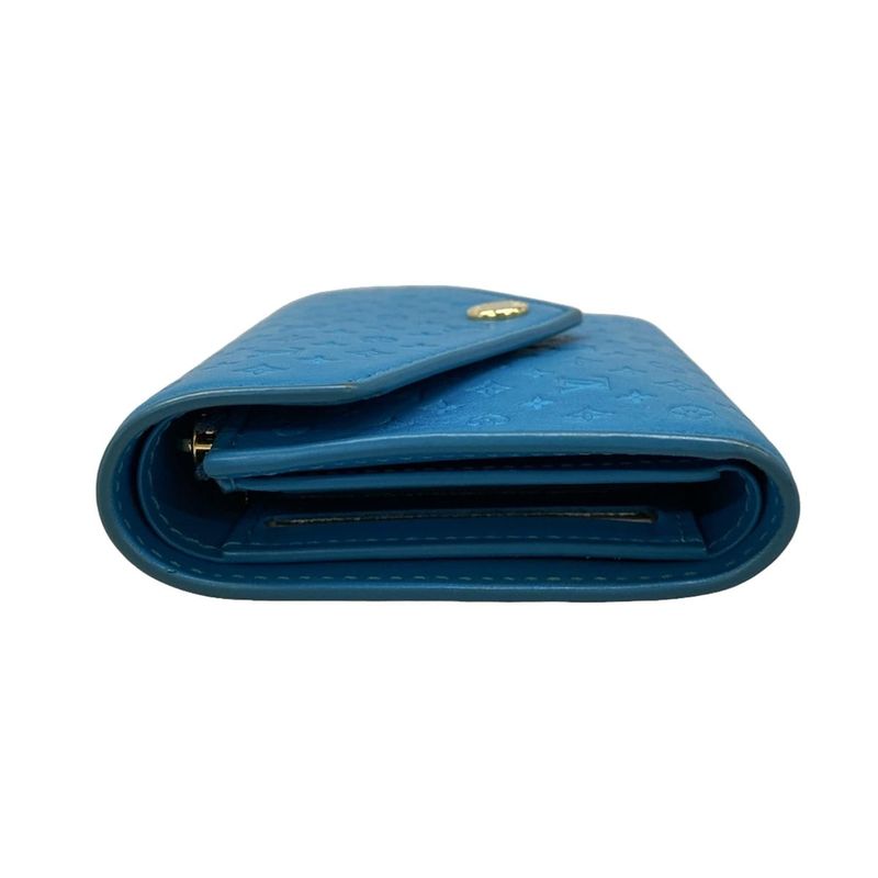 Louis Vuitton Trifold Wallet Nanogram Portefeuille Victorine Blue