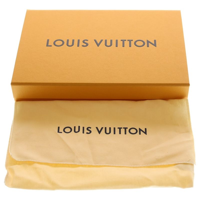 Louis Vuitton Monogram Giant Reverse Pochette Double Zip Shoulder Bag Brown Beige