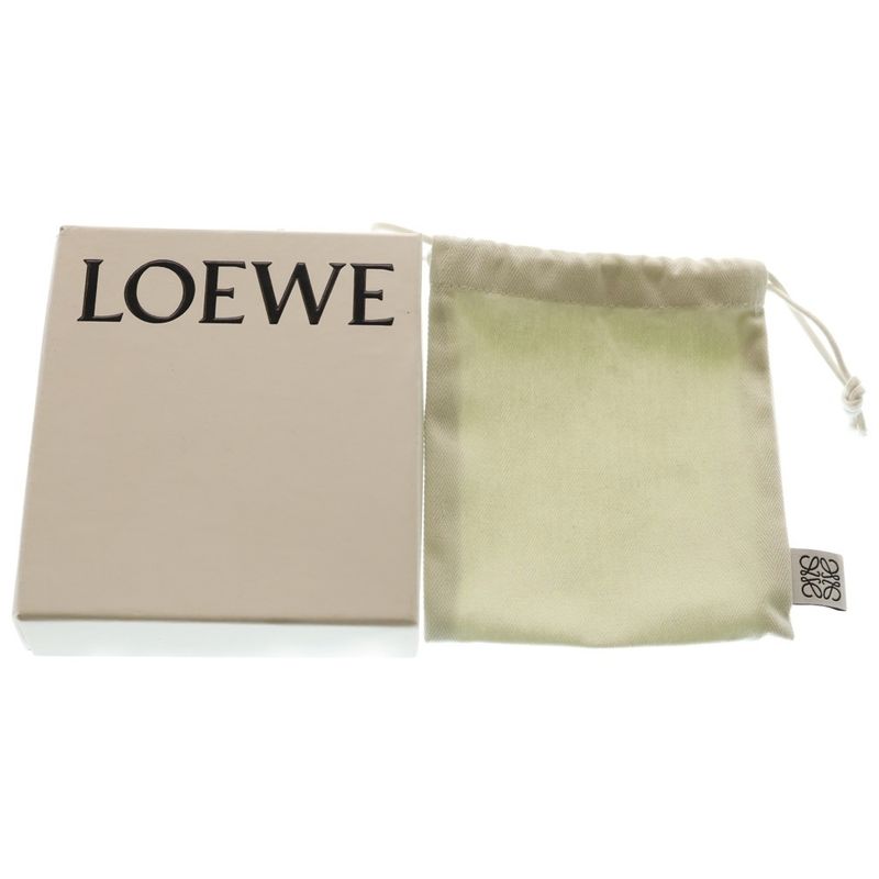 Loewe Anagram Leather Compact Zip Wallet Beige