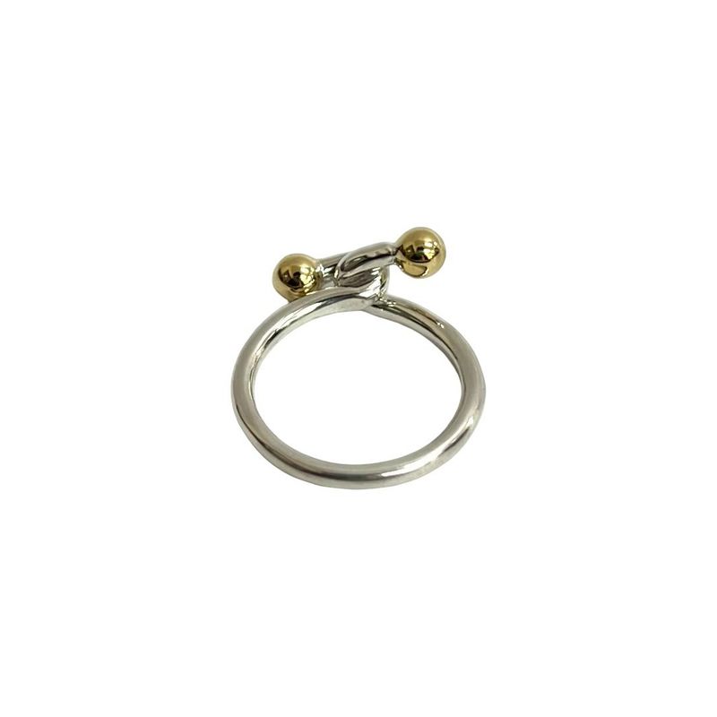 Tiffany & Co Hook Eye Love Knot Ring Yellow Gold Silver
