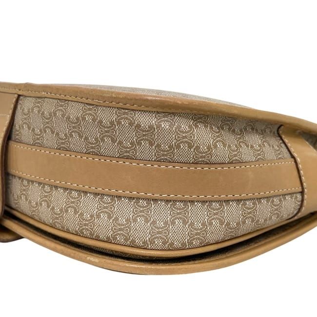 Celine Shoulder Bag Beige Macadam Leather