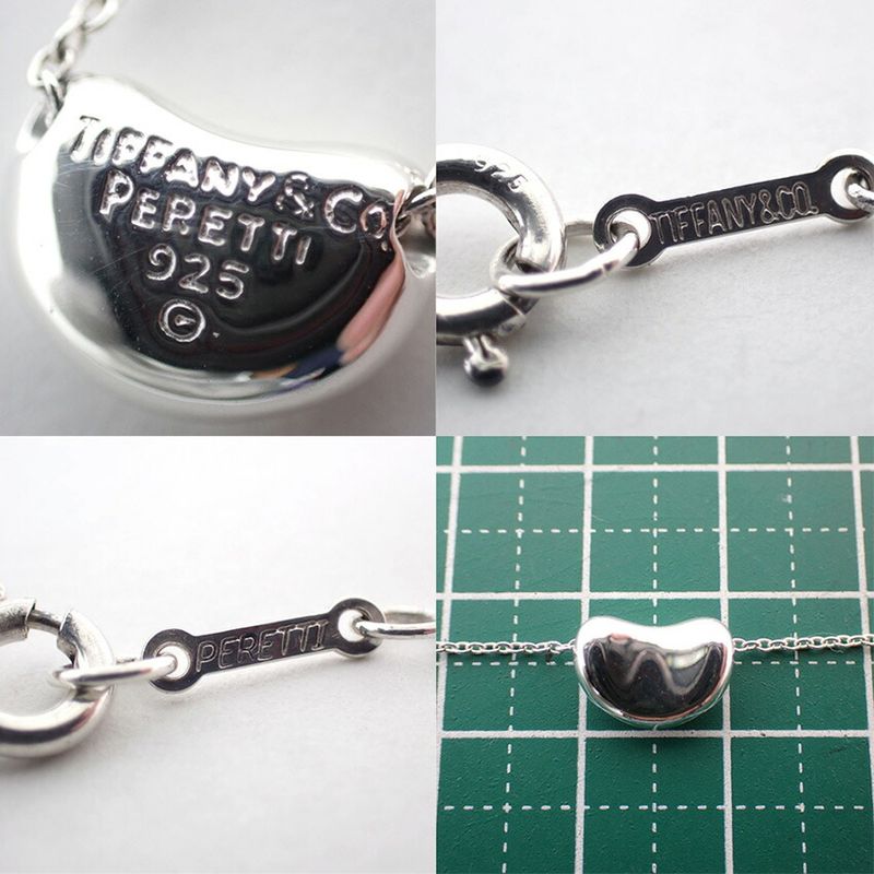 Tiffany & Co 925 Bean Pendant Necklace