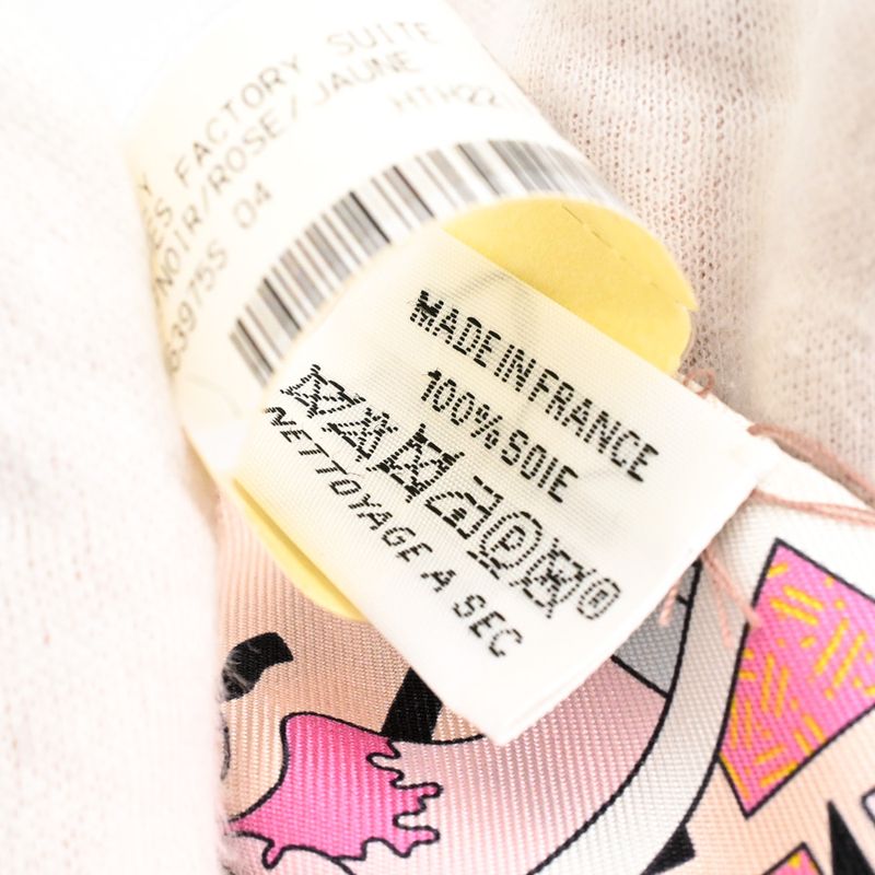 Hermes Scarf Twilly Silk Black Rose Jaune