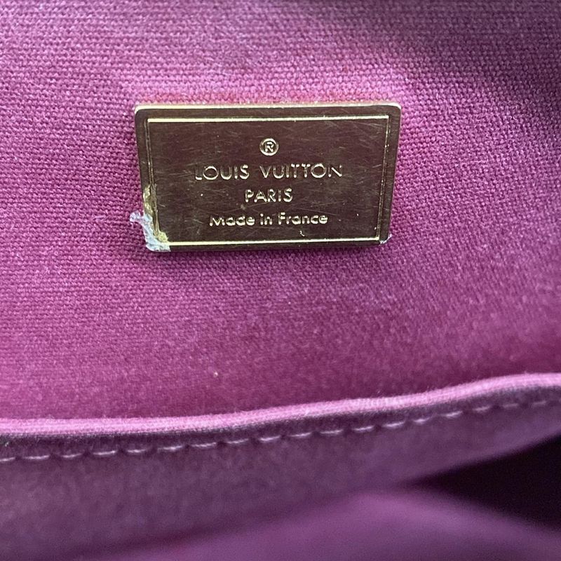 Louis Vuitton Handbag Monogram Vernis Alma BB Magenta Amarante Leather