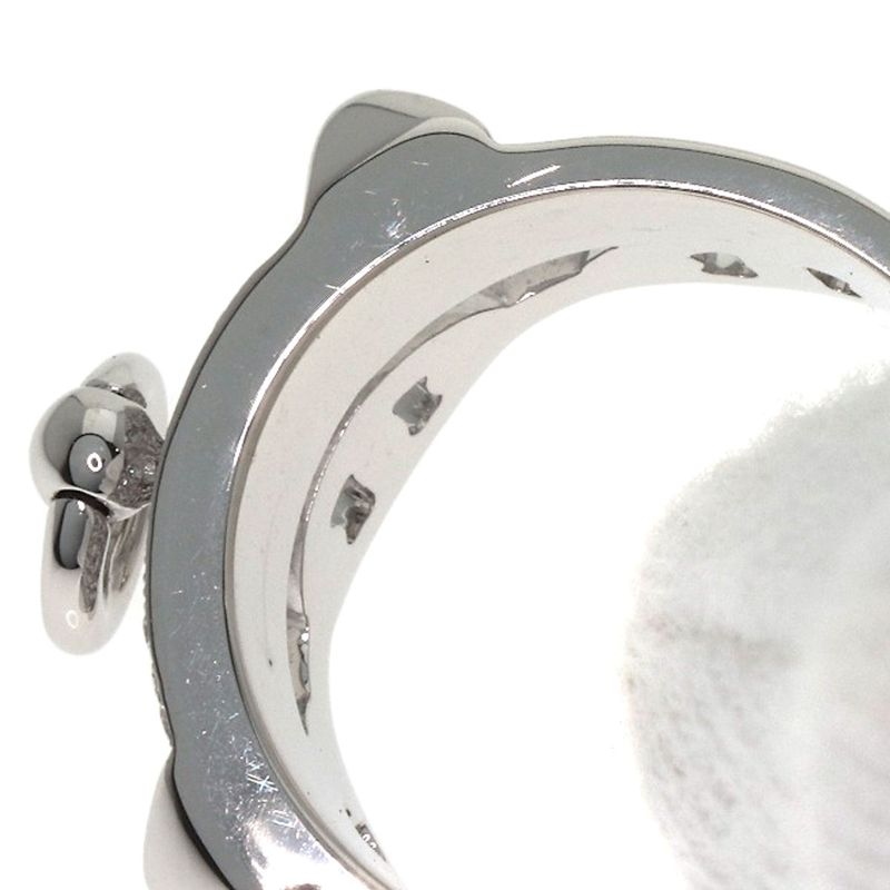 Hermes Aluminum Diamond 49 Ring 18K White Gold