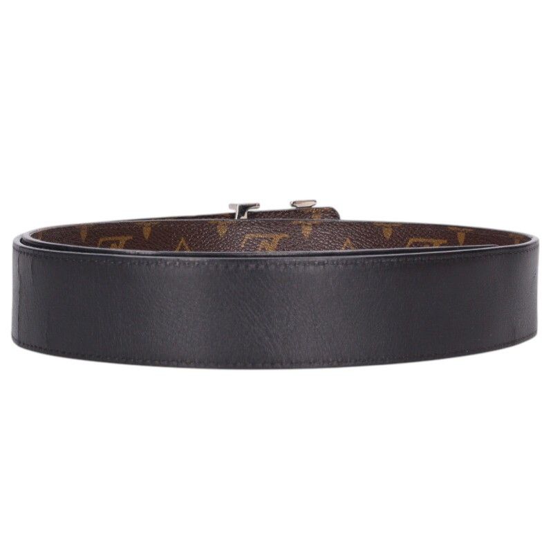 Louis Vuitton Belt LV Initial Monogram Reversible Leather 90 Brown Black