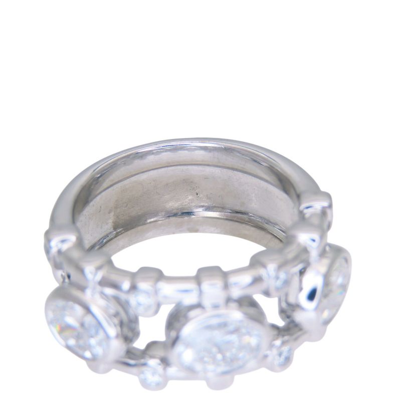 Dior Oval Cut Diamond Ring 51 18K White Gold