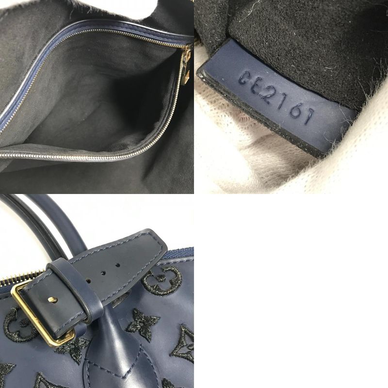 Louis Vuitton Handbag Lock It Vertical Blue Black
