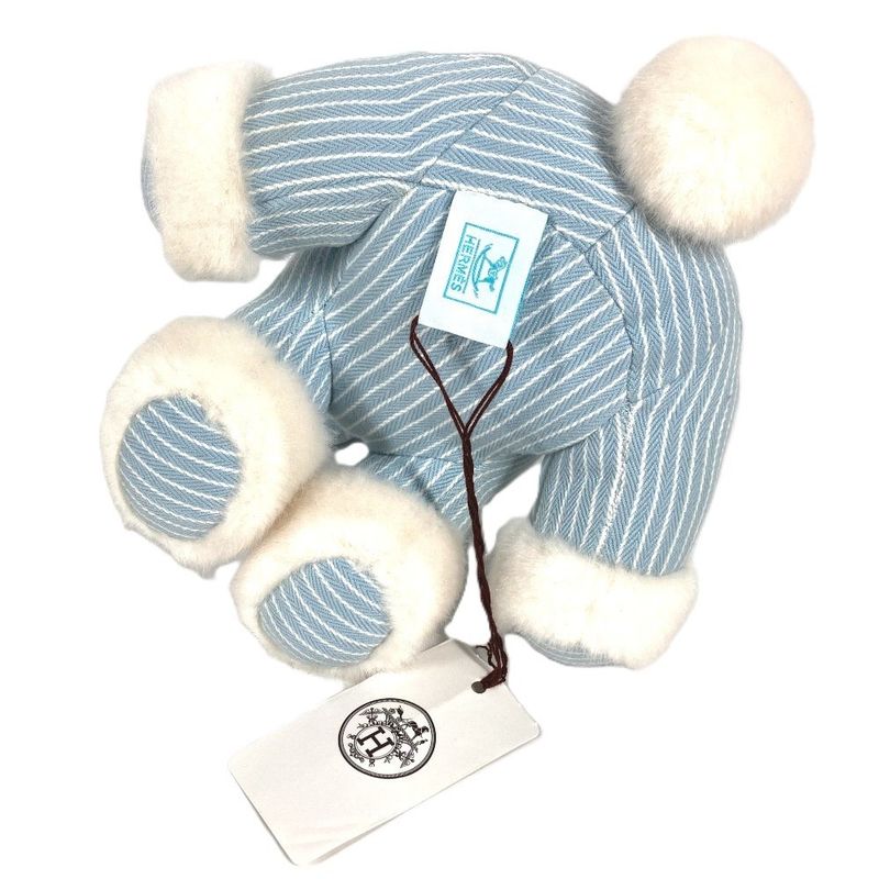 Hermes Plush Toy Baby Hermi Elmi Cotton Blue Shoulder Bag X White