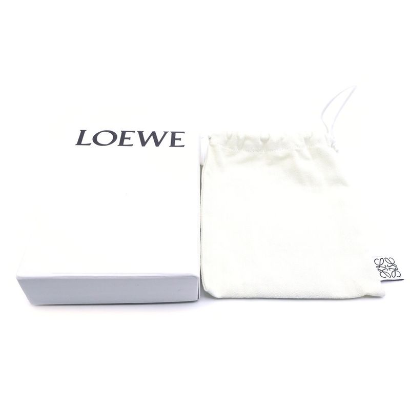 Loewe Trifold Anagram Leather Compact Wallet Brown
