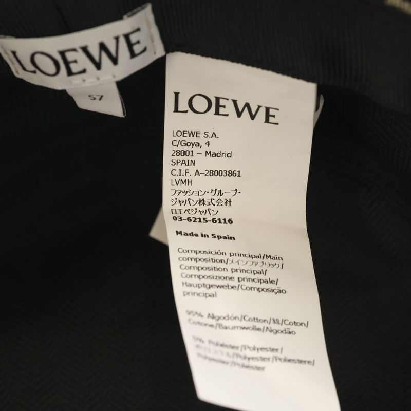 Loewe All Over Pattern Anagram Logo Herringbone Leather Bucket Hat