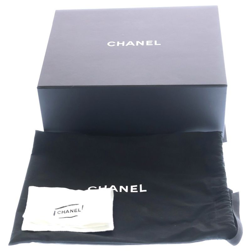 Chanel 22 Mini CC Logo Shiny Calfskin Leather Chain Shoulder Bag Black
