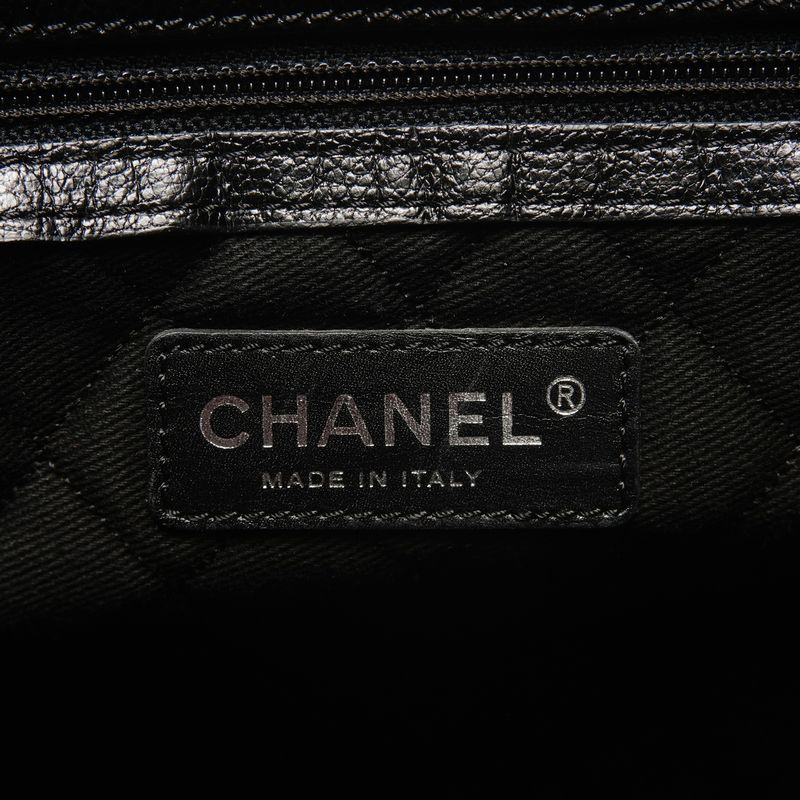 Chanel Tote Perforated Big CC Logo Leather