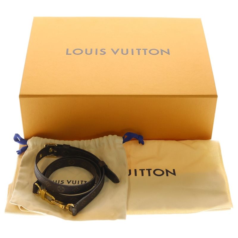 Louis Vuitton Sac Plat BB Monogram Leather 2-Way Shoulder Bag Gold