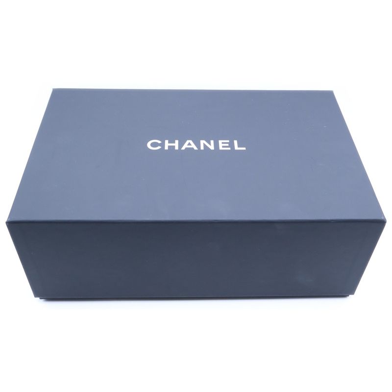 Chanel Quilted CC Logo Top Handle Chain Wallet Shoulder Bag Lambskin Black