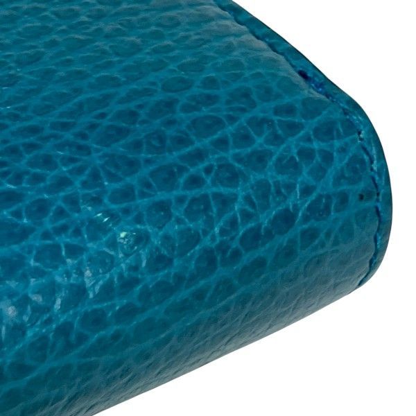 Gucci Interlocking Turquoise Blue Zip Around Wallet