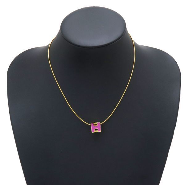 Hermes Cage de Ash Cube Necklace Gold Plated