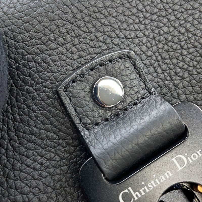 Dior Shoulder Bag Oblique Saddle Vertical Pouch Black Beige Navy