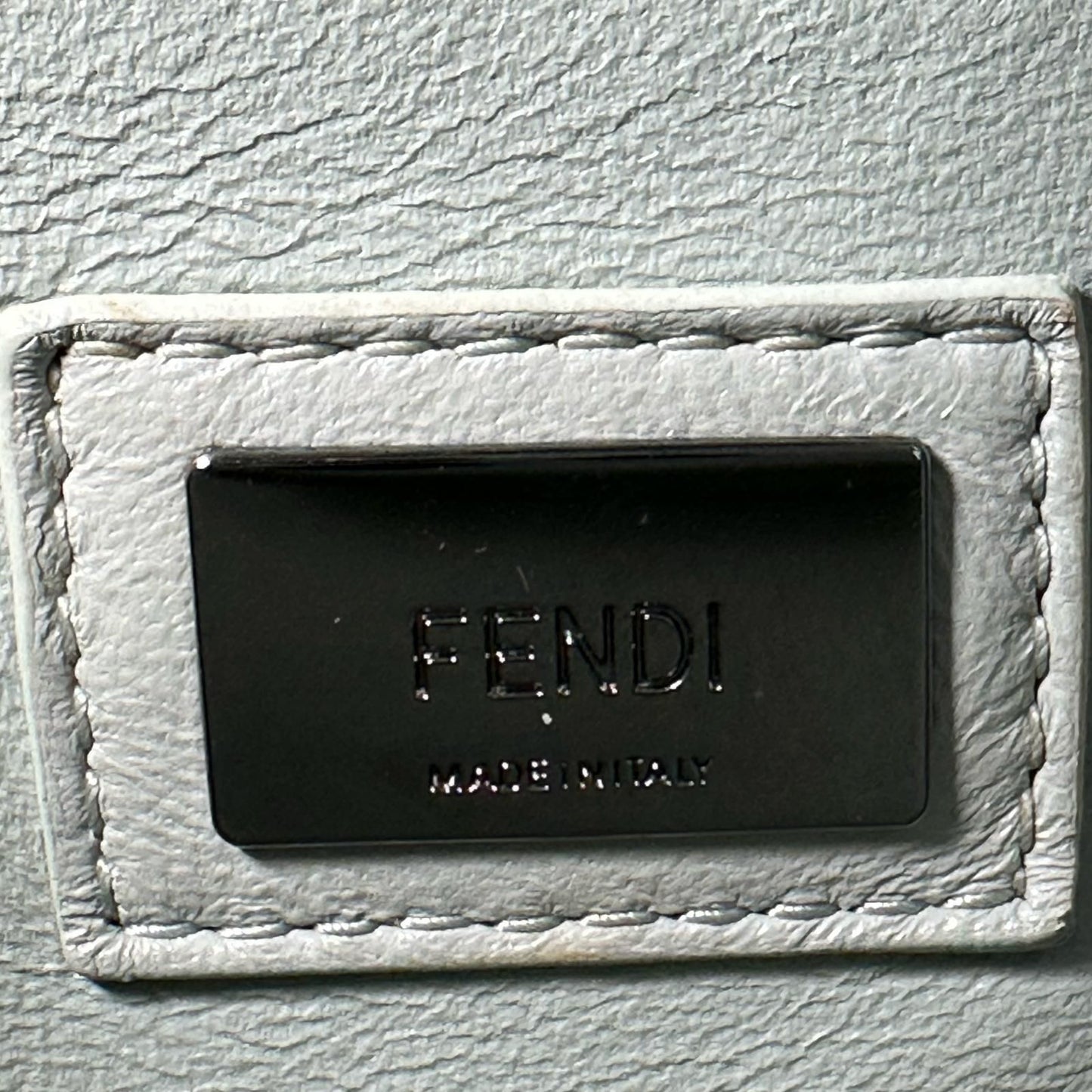 Fendi Peekaboo Handbag Leather Blue — view 8