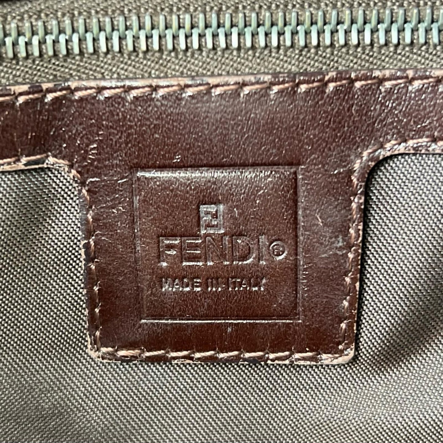 Fendi Handbag Canvas Brown — view 8