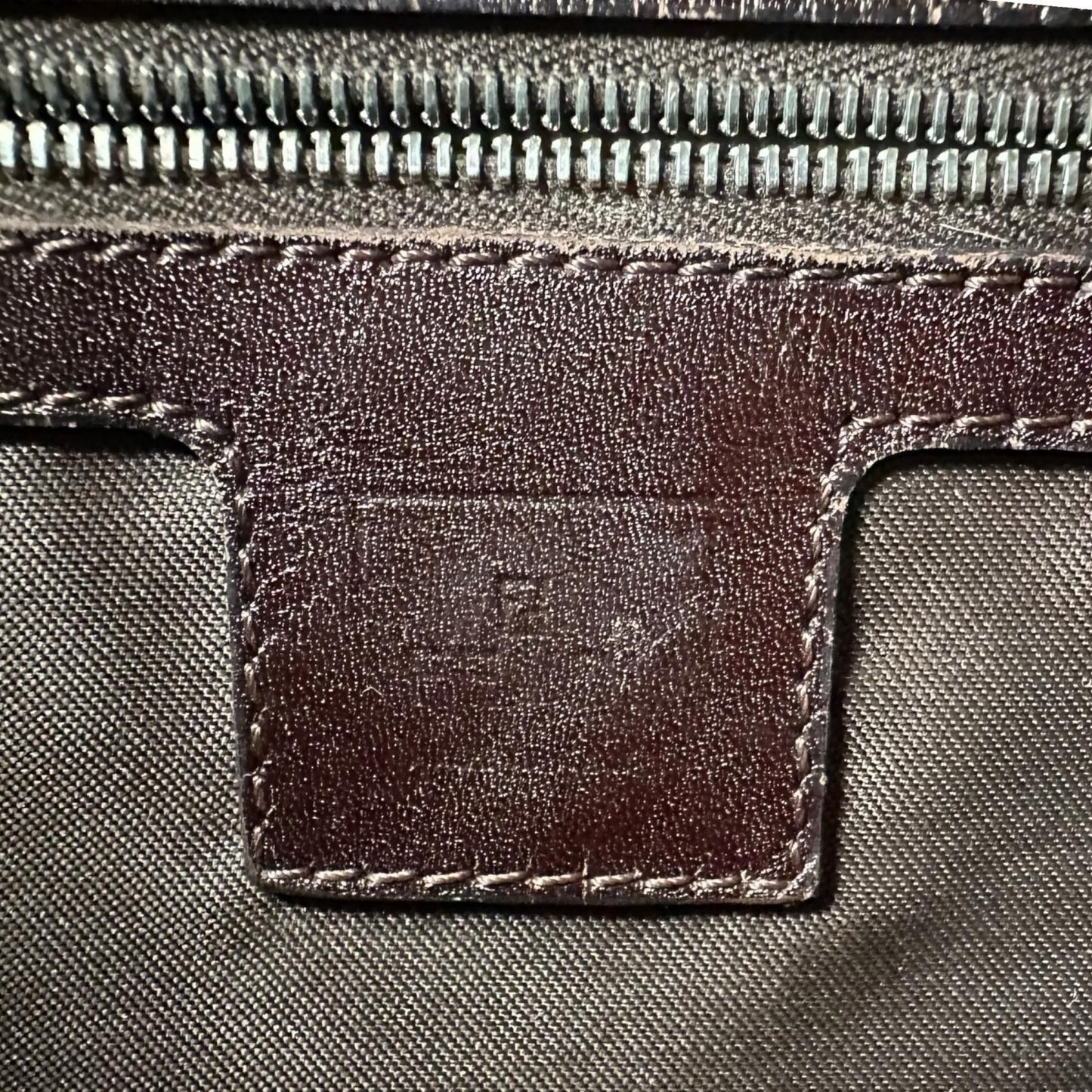Fendi Zucca Pattern Shoulder Bag Canvas Brown — view 8