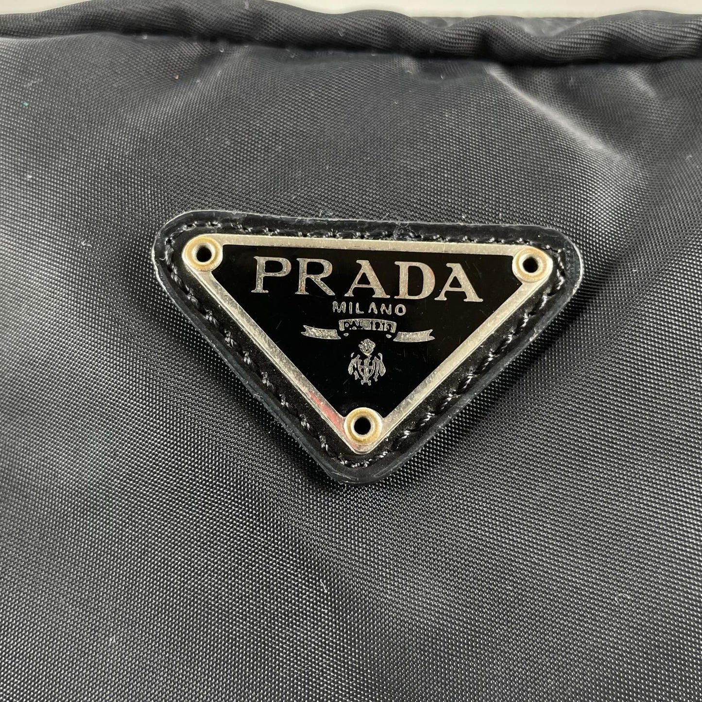 Prada Triangle Logo Pouch Nylon Black — view 8