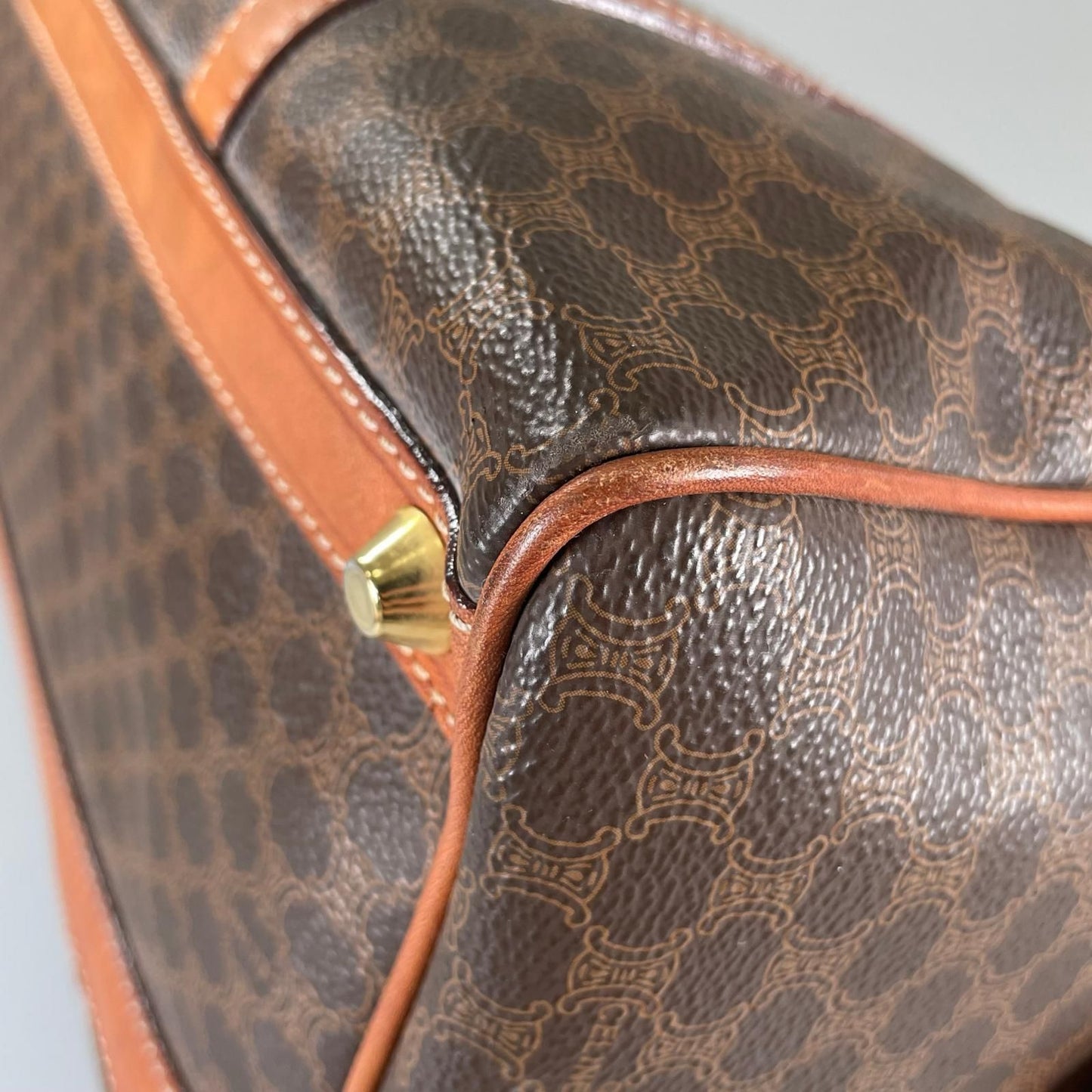 Celine Macadam Boston Bag Brown — view 8