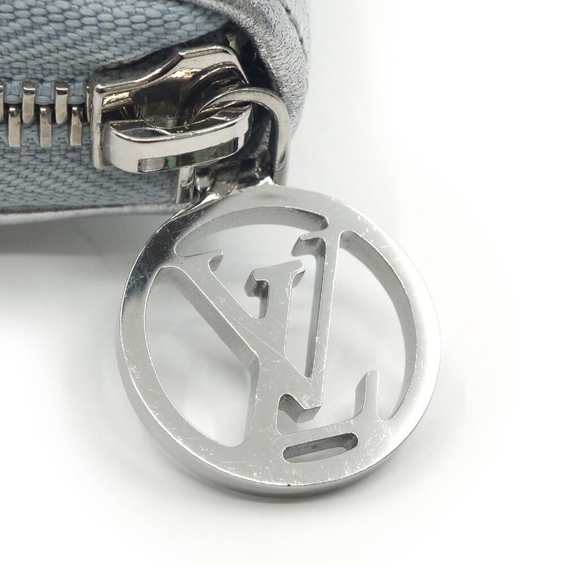 Louis Vuitton Zippy Wallet Coin Case Card Silver