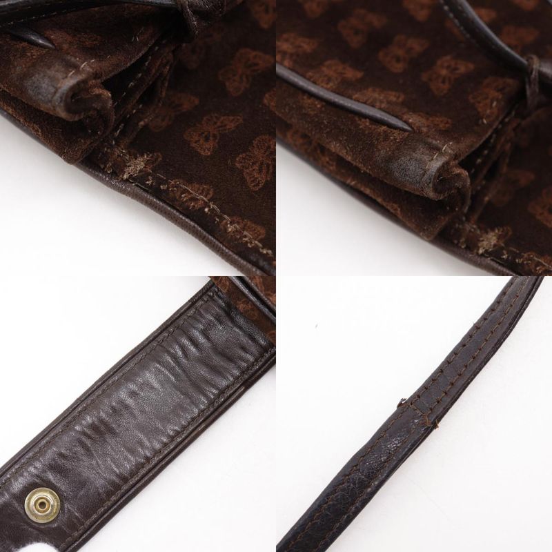 Bottega Veneta 3Way Shoulder Butterfly Pattern Suede Brown Tote