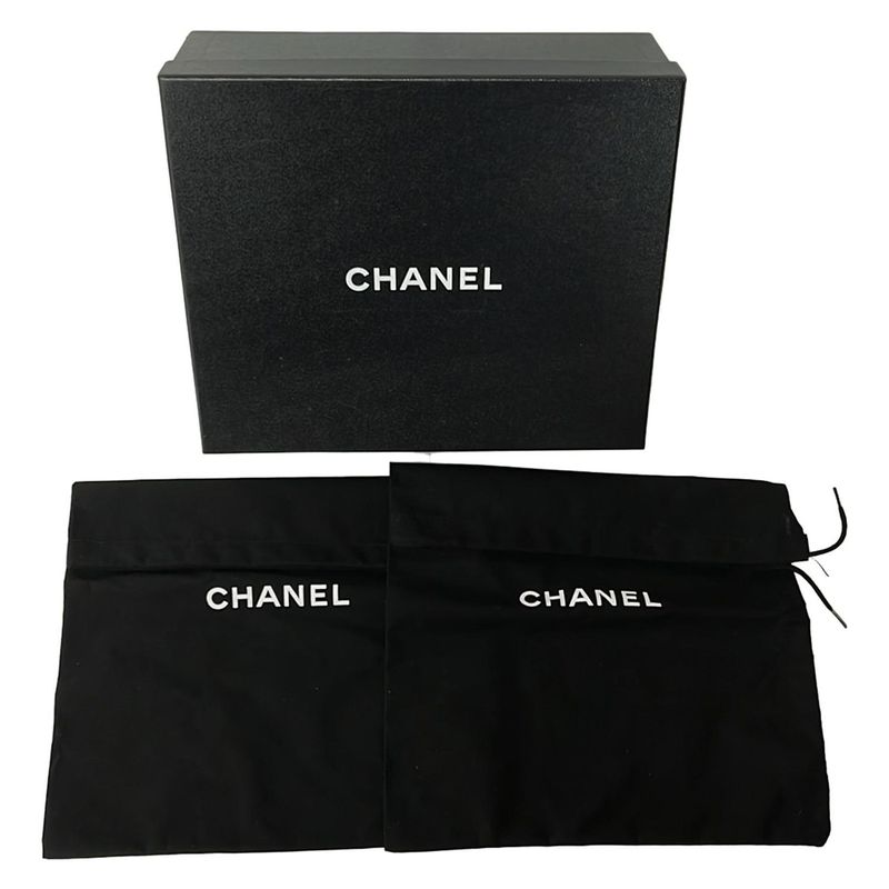 Chanel Bootie 37.5 C White CC Logo Leather Boot