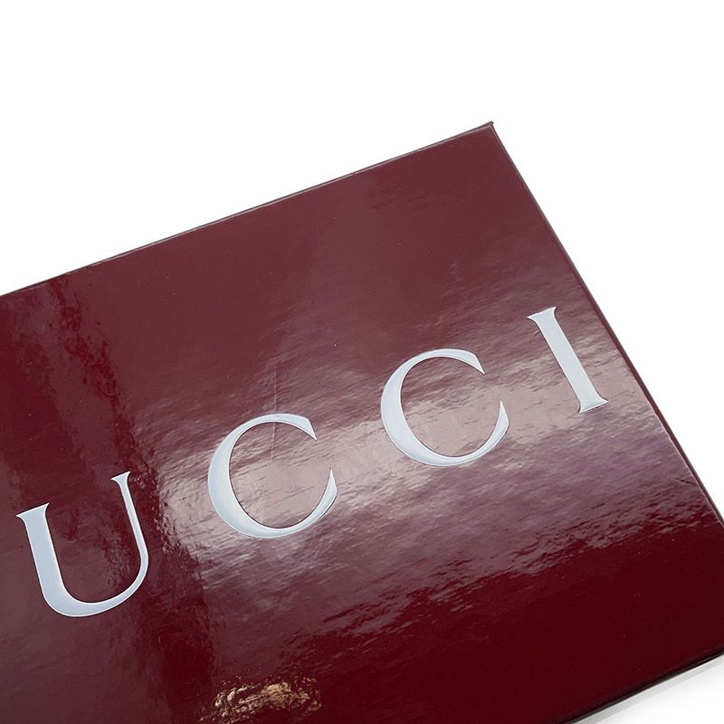 Gucci Bifold Wallet Jackie Card Case GG Supreme Leather Beige Brown