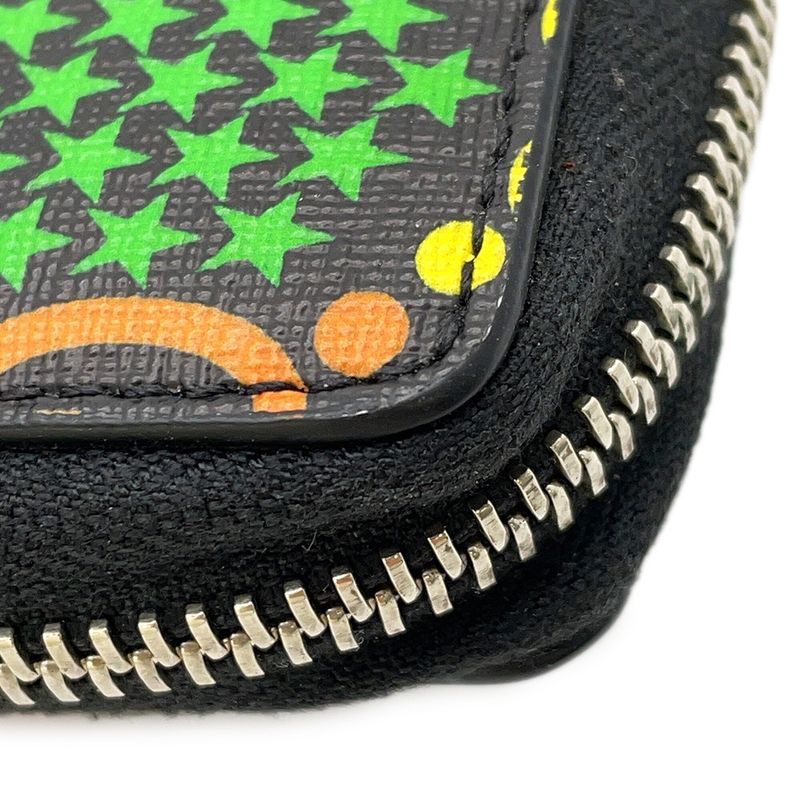 Gucci Wallet GG Psychedelic Zip Around Round Black Multicolor